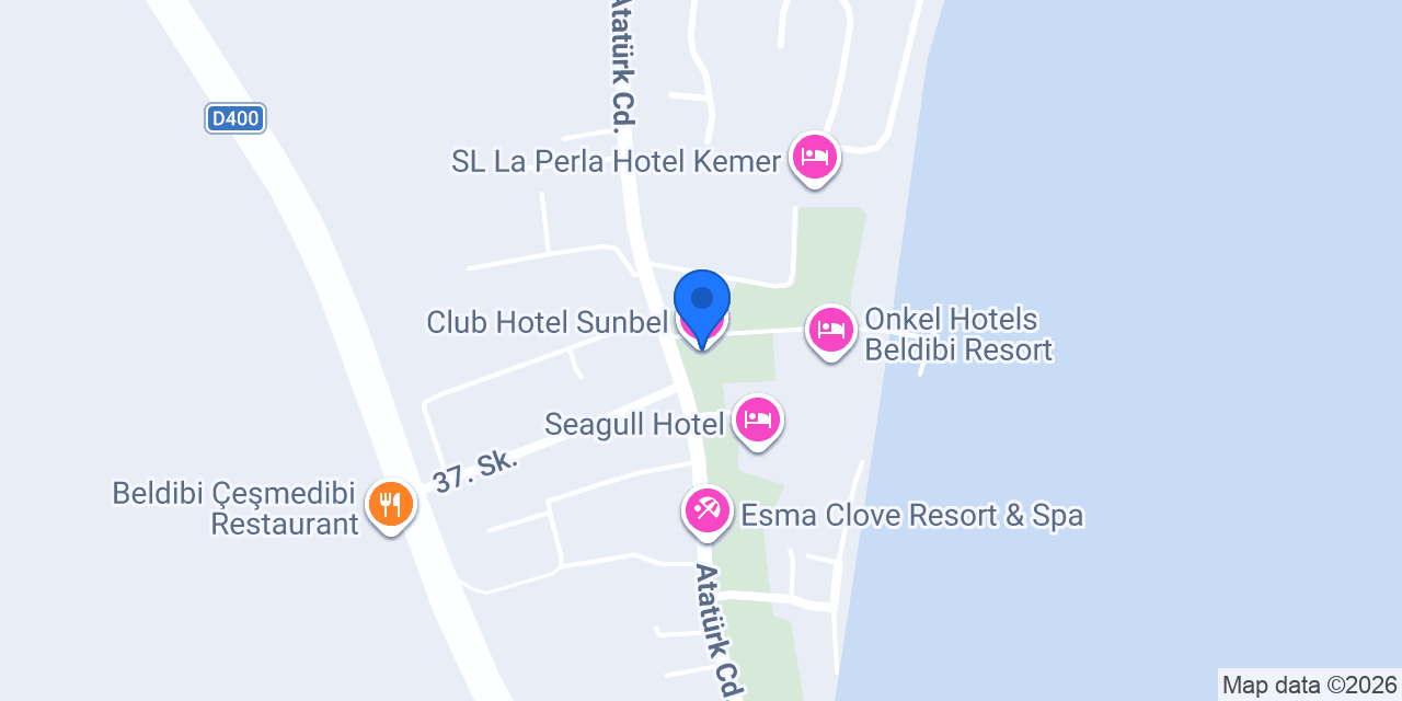 Club Hotel Sunbel konumu