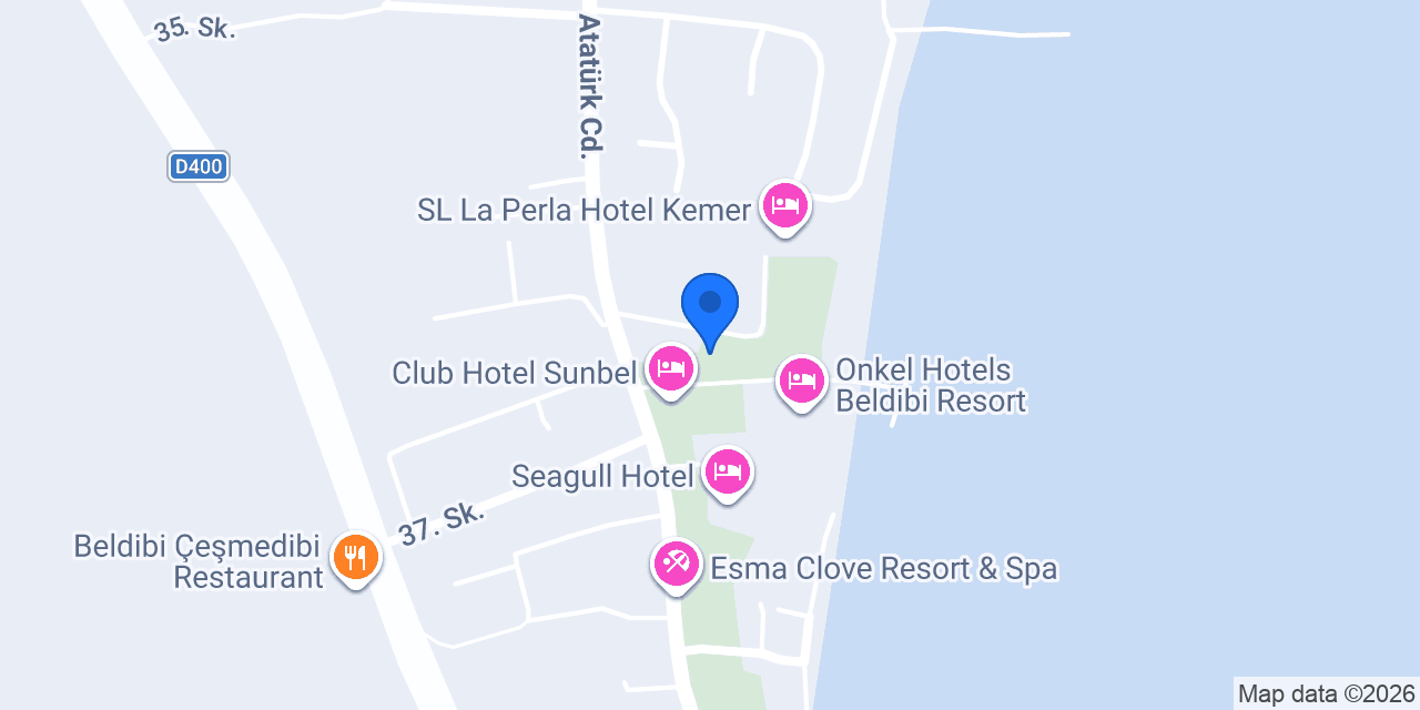 Aleria Belport Beach Hotel konumu