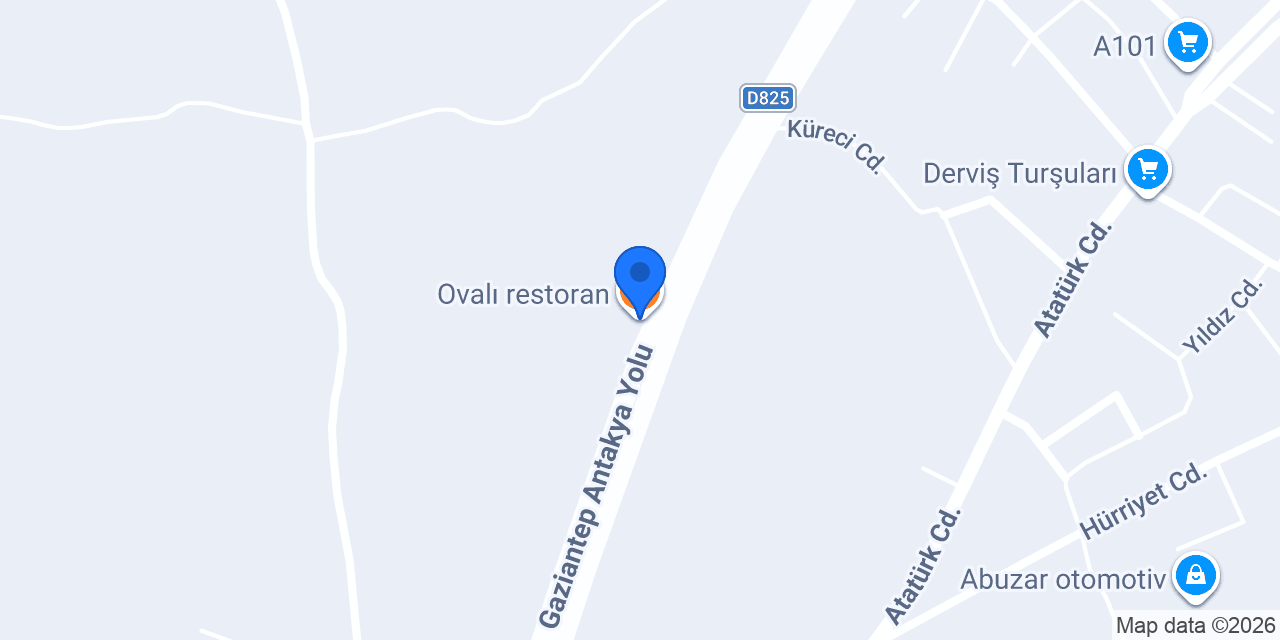 Ovalı restoran konumu