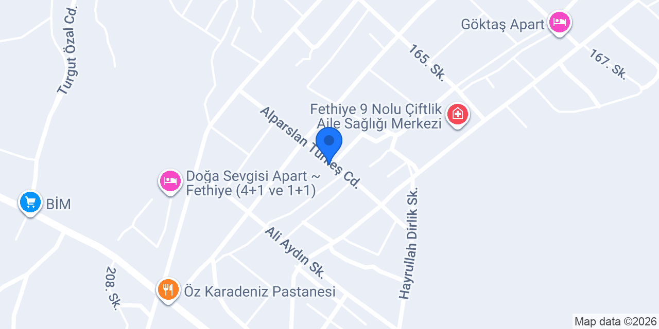 Fethiye çiçekçi tamer konumu