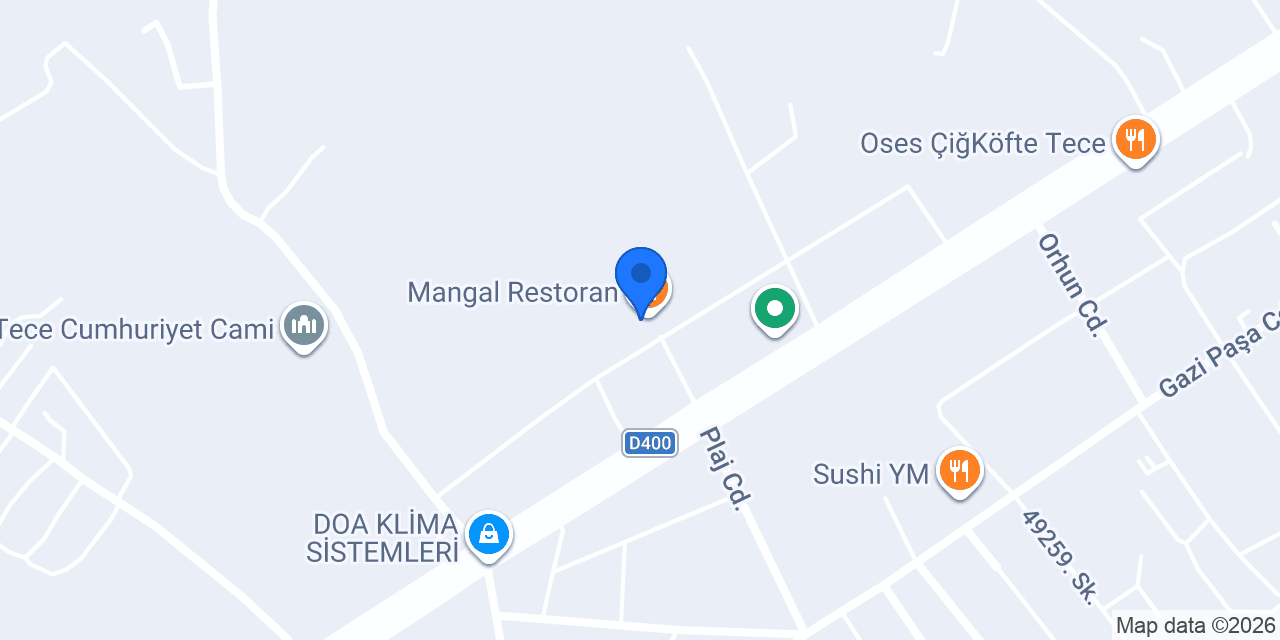 Mangal Restoran konumu