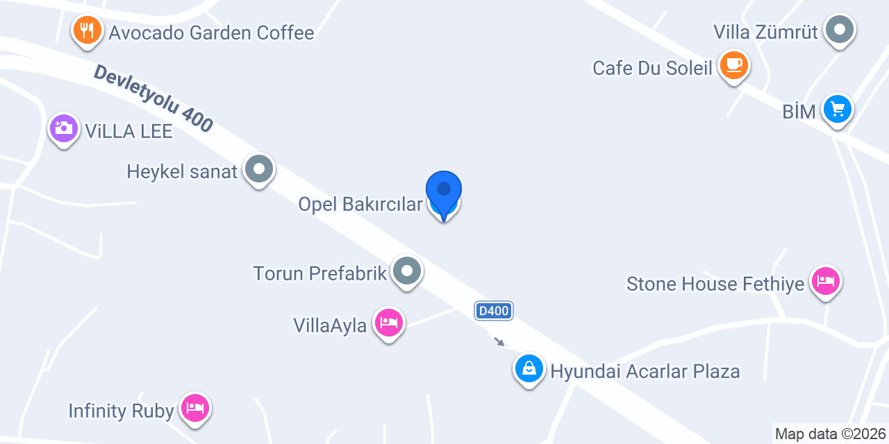 Opel Bakırcılar konumu
