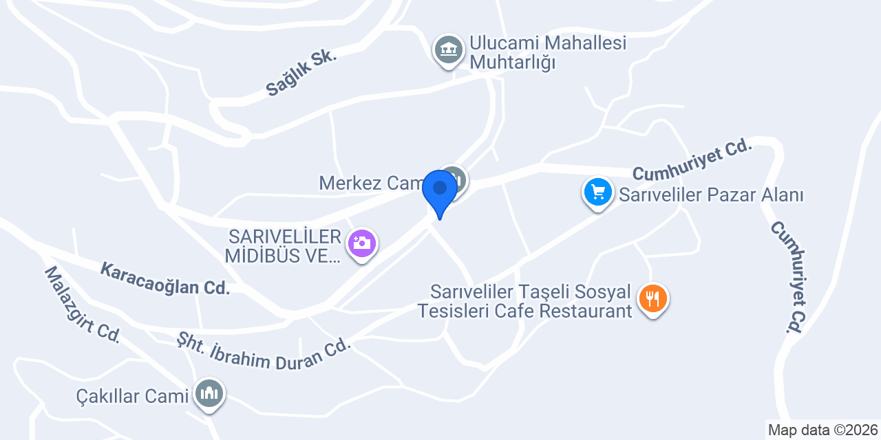 Halkbank Sarıveliler Şubesi konumu