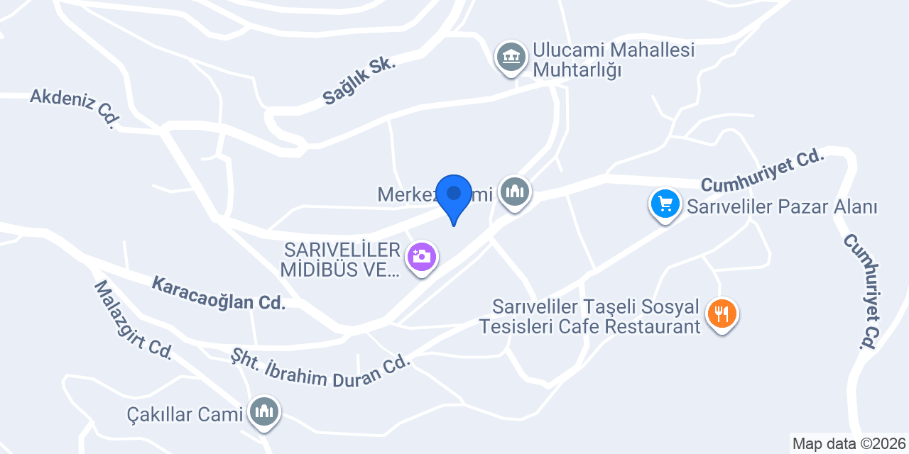 SARIVELİLER SEYEHAT konumu