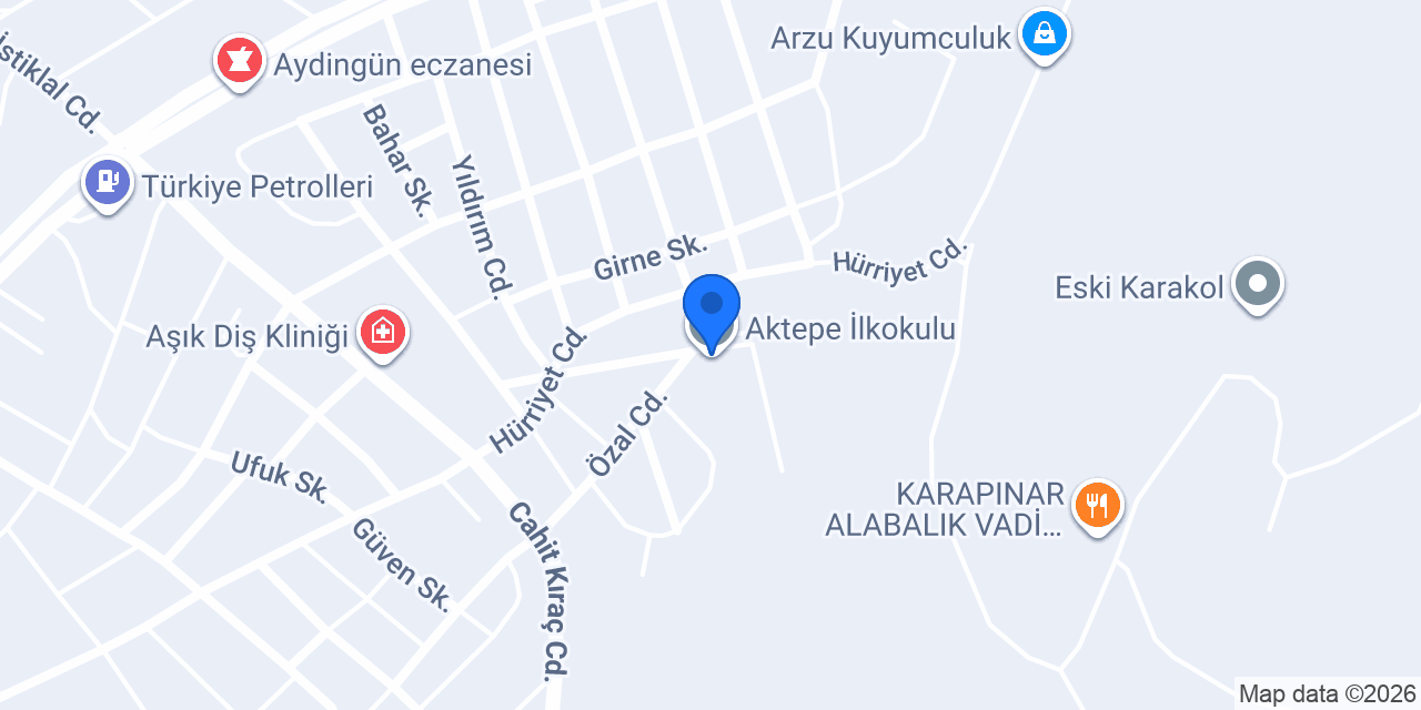 Aktepe İlkokulu konumu