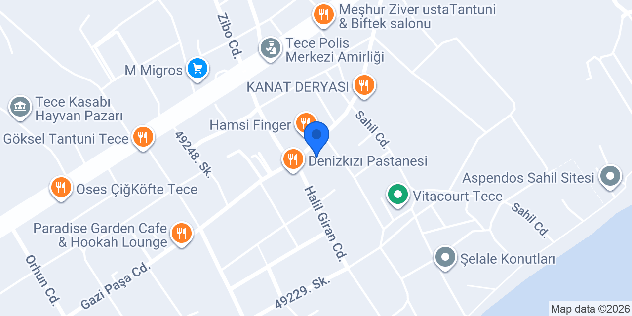 V.I.P BARBER SHOP (TECE MERSİN) konumu
