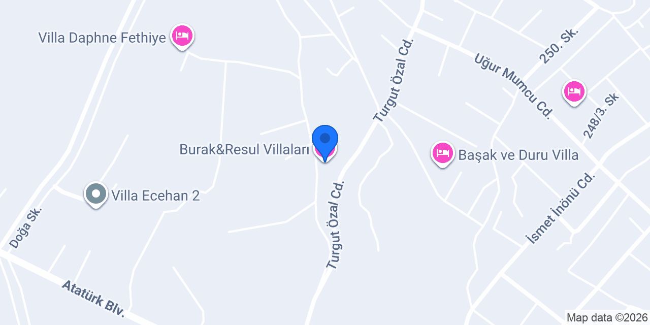 Burak&Resul Villaları konumu