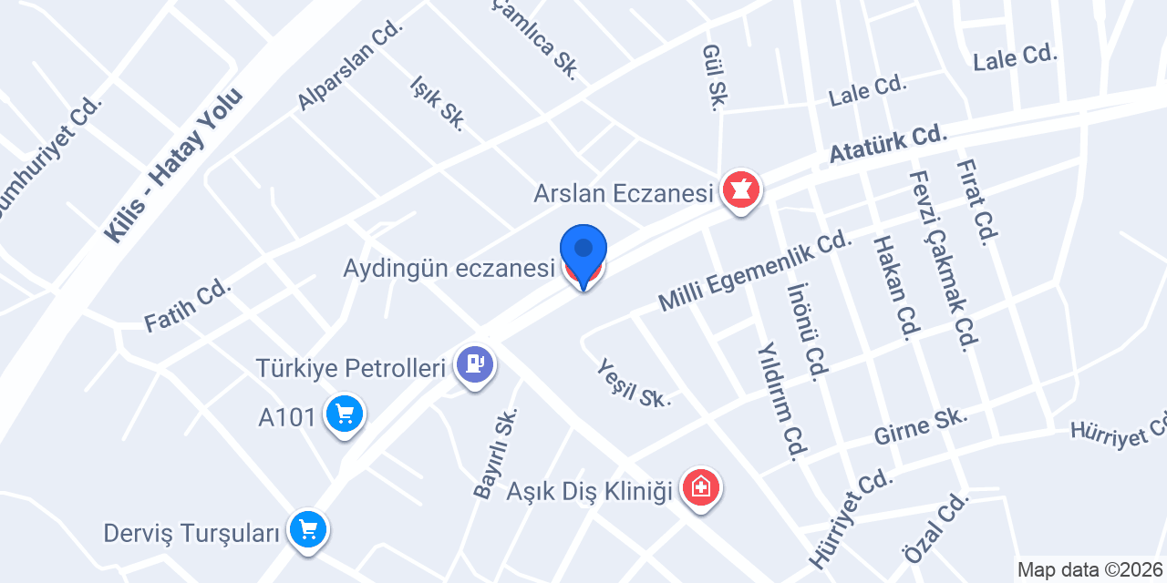 Aydingün eczanesi konumu