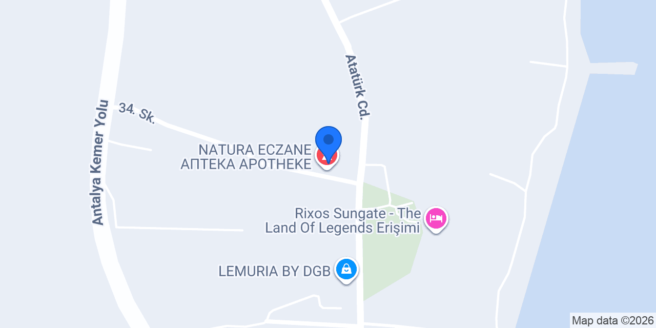 NATURA ECZANE АПТЕКА APOTHEKE konumu