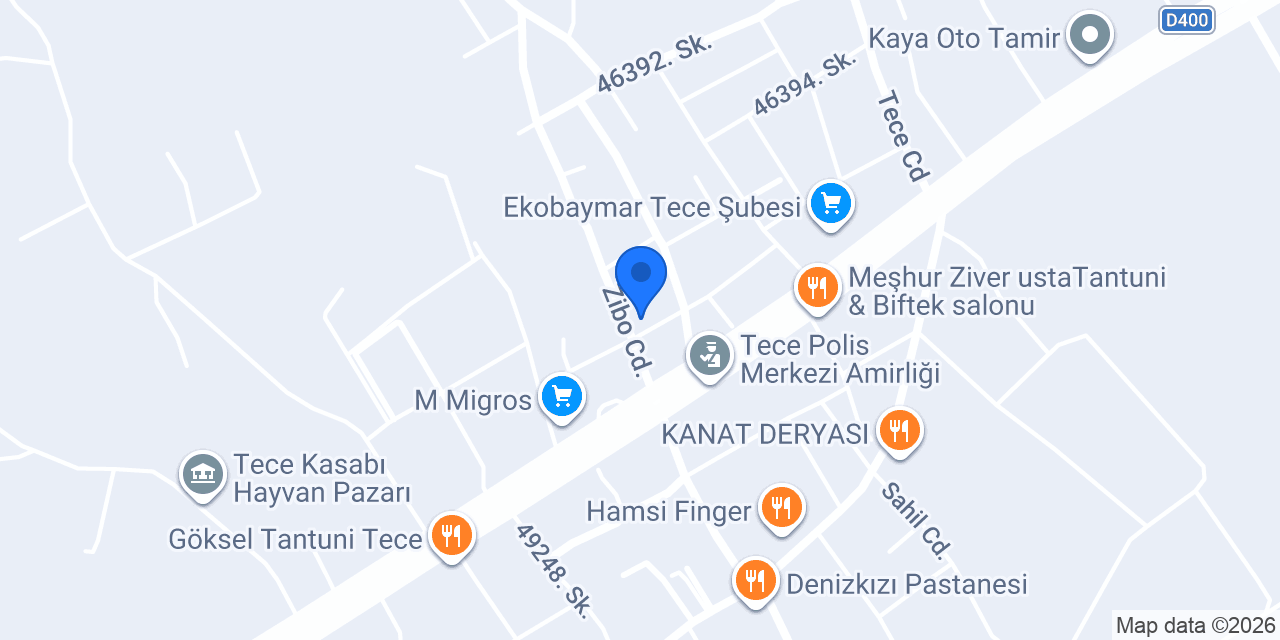 Tece Kasabı konumu