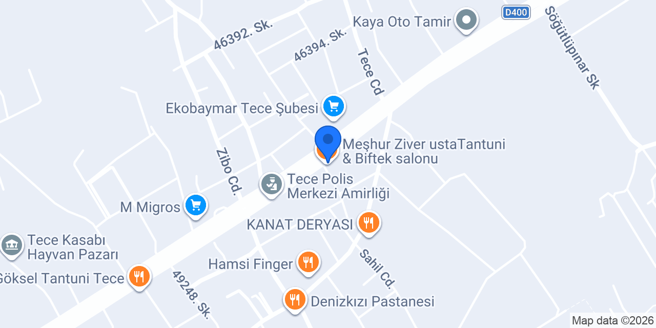 Meşhur Ziver ustaTantuni & Biftek salonu. konumu