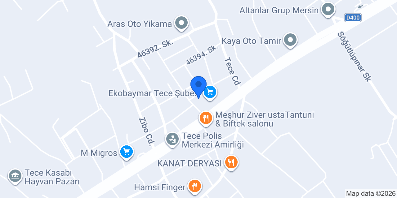 Tece Cam konumu