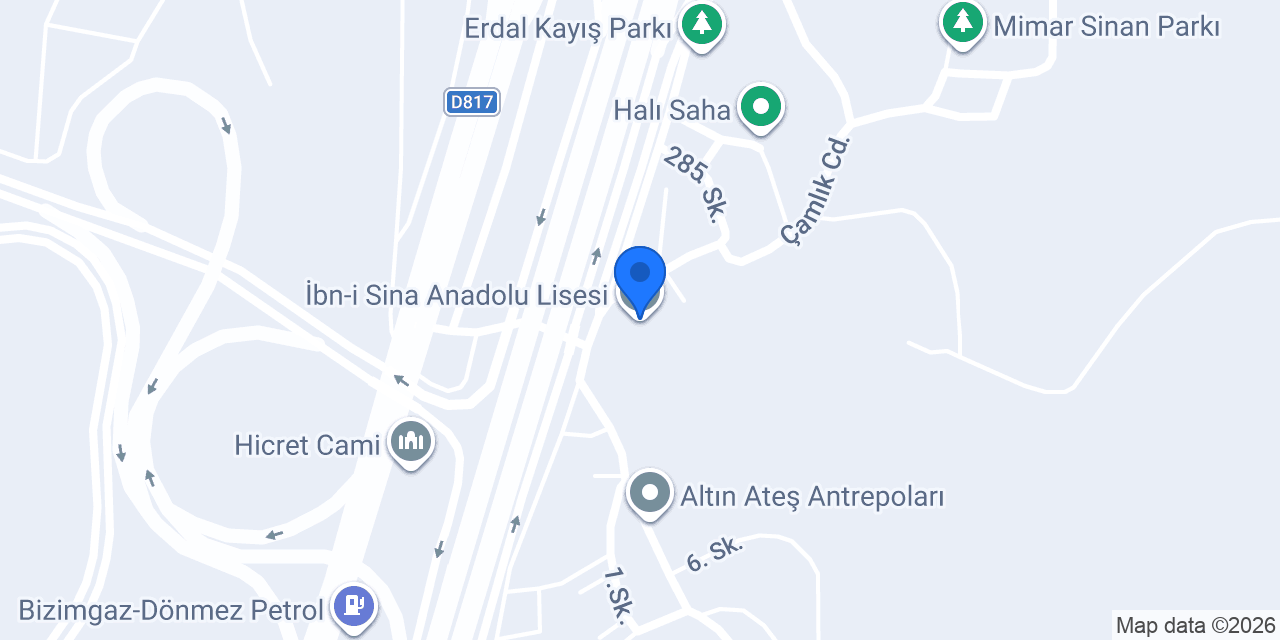 İbn-i Sina Anadolu Lisesi konumu