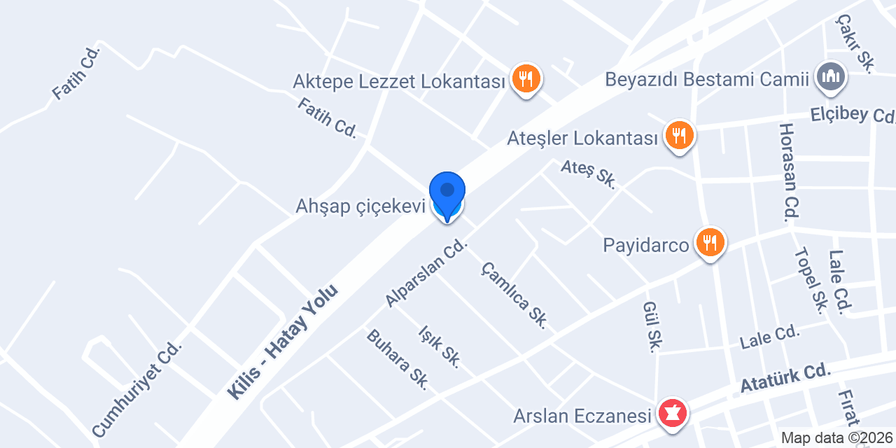 Ahşap çiçekevi konumu