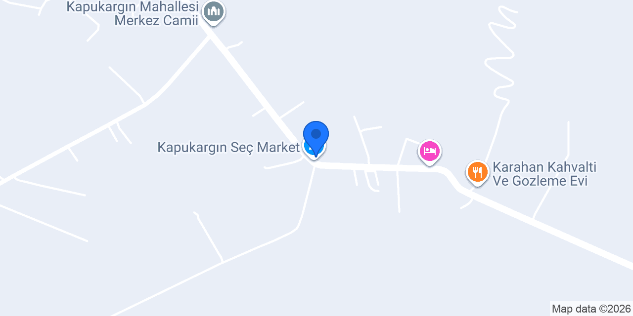 Kapukargın Seç Market konumu