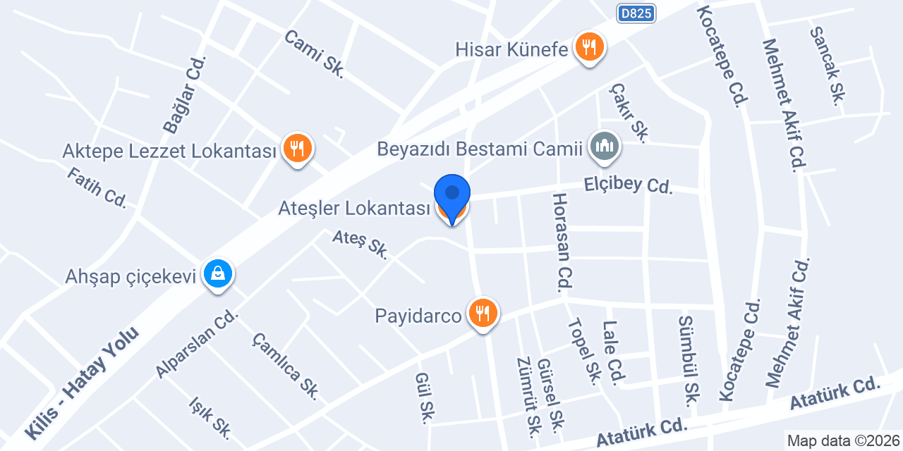 Ateşler Lokantası konumu