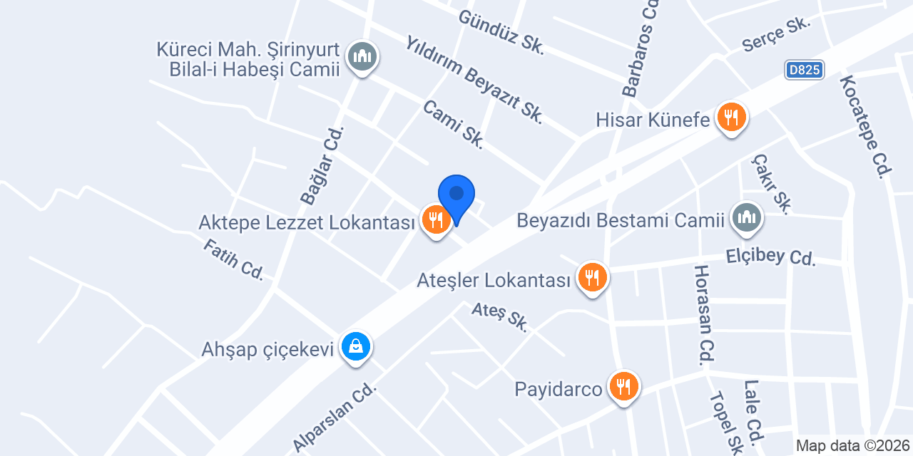 Ömeroğlu Oto lastik konumu