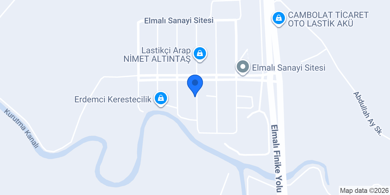 Elmalı Tekkeliler Mobilya konumu