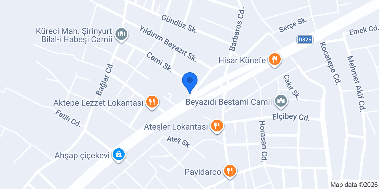 Sade Market Aktepe konumu