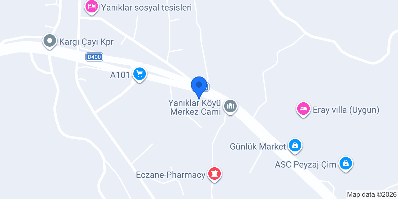 Yanıklar İlköğretim Okulu konumu