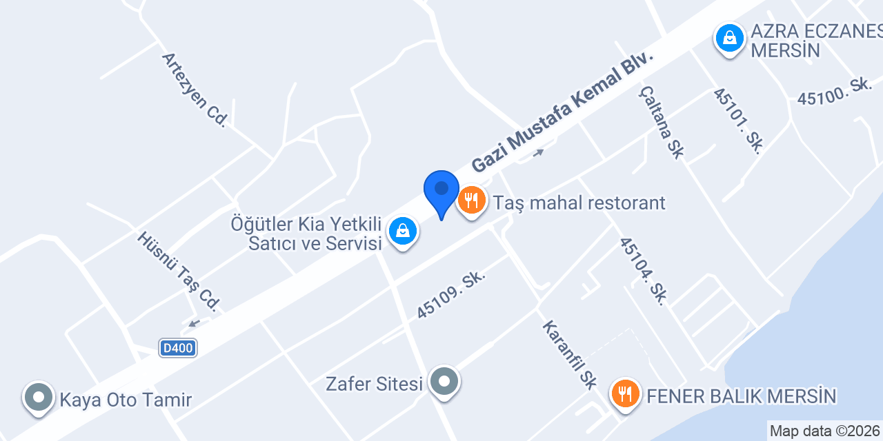 Domino's Pizza Mersin Tece konumu