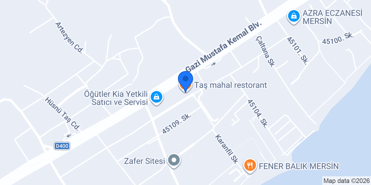 Taş mahal restorant konumu
