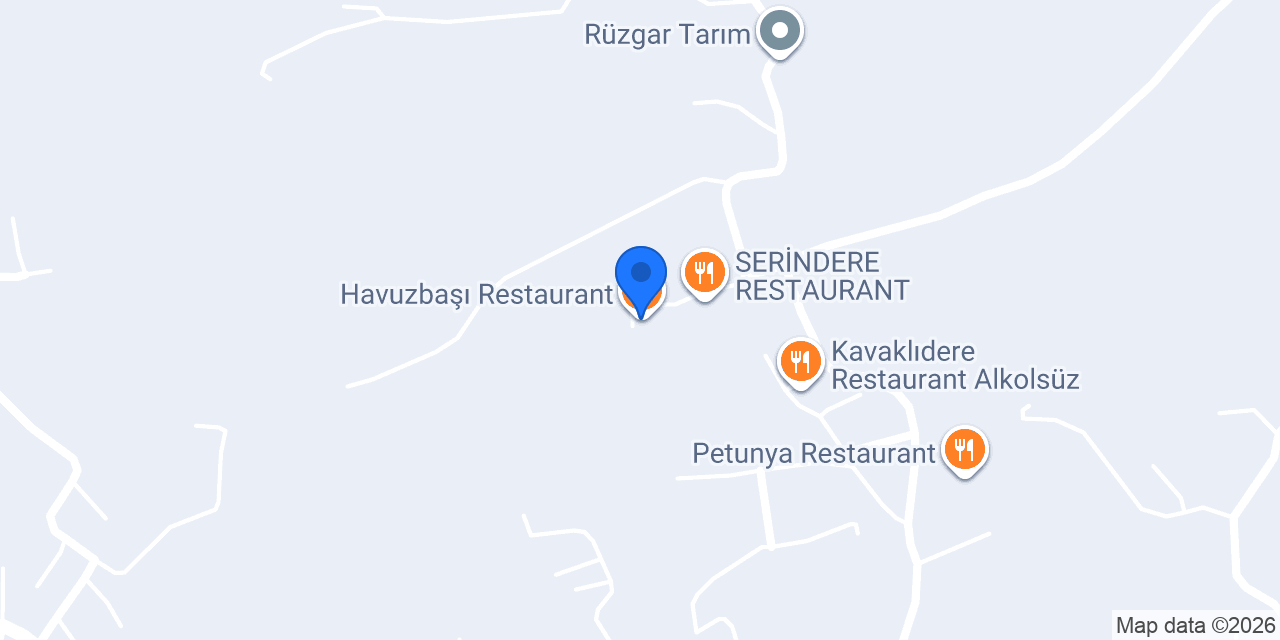 Havuzbaşı Restaurant konumu