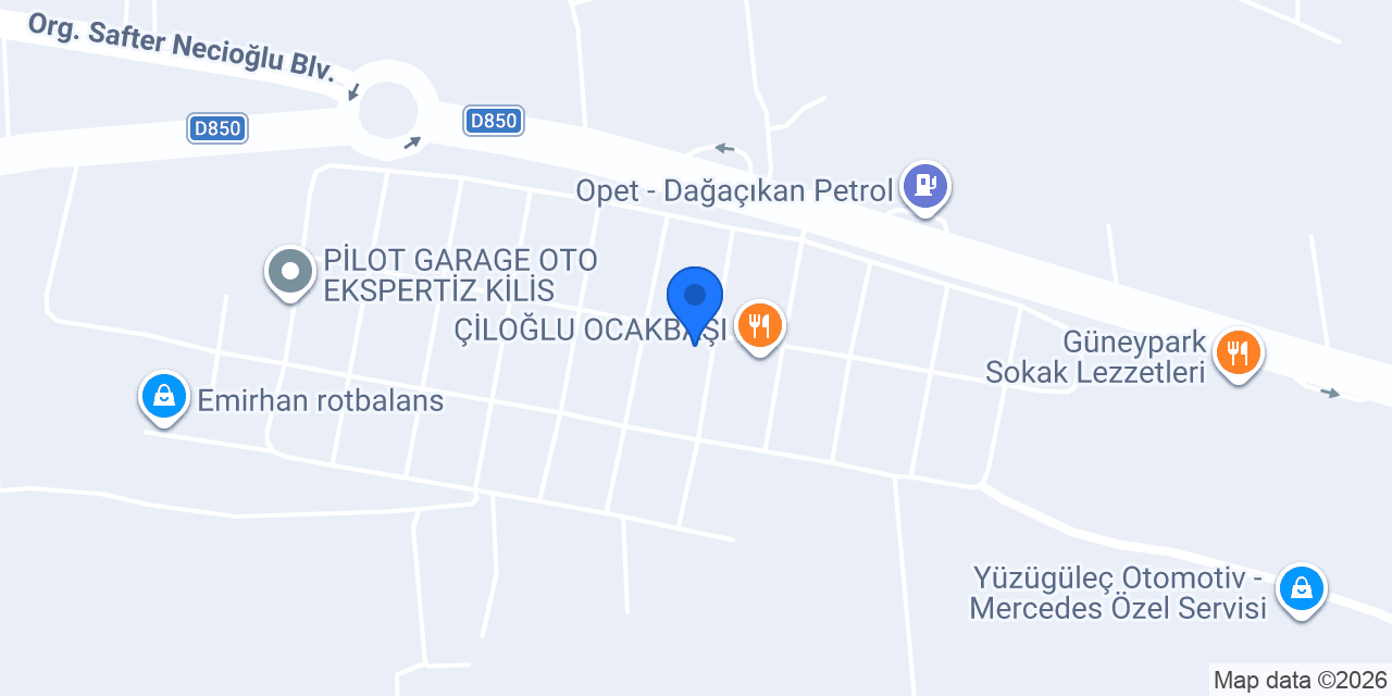 Özbay Oto Yedek Parça konumu