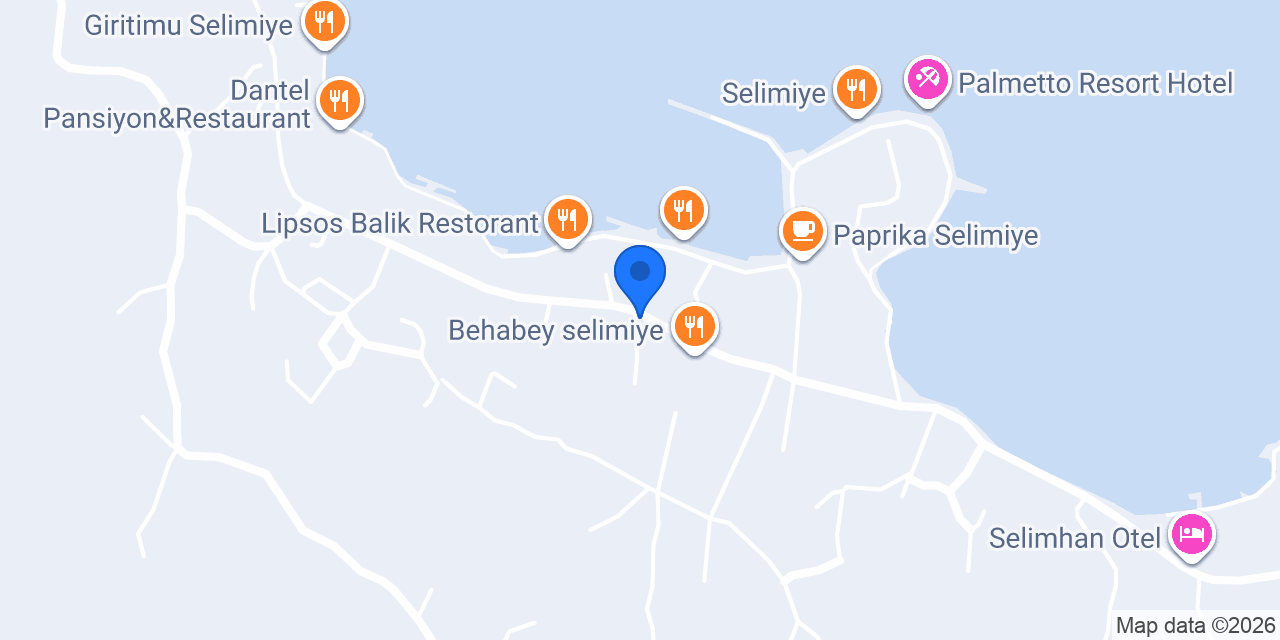 Ebruca Pansiyon Selimiye konumu