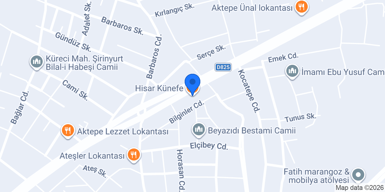 Hisar Künefe konumu