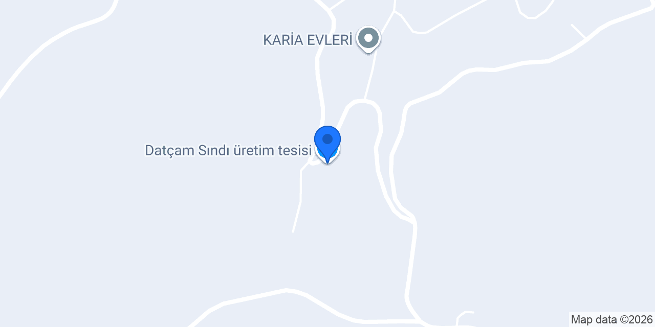 Datçam Sındı üretim tesisi konumu