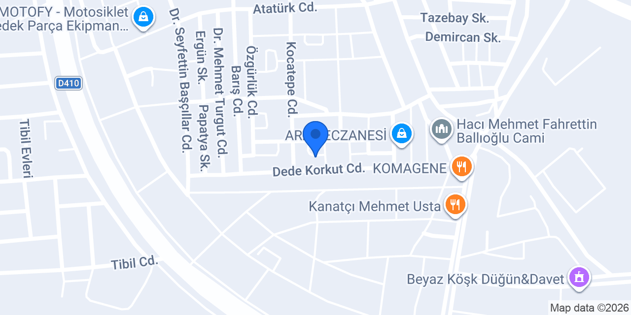 Yaşar Mobilya konumu