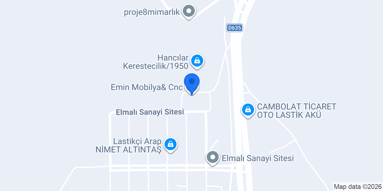 Emin Mobilya& Cnc konumu