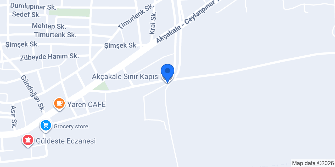 Akçakale Sınır Kapısı konumu