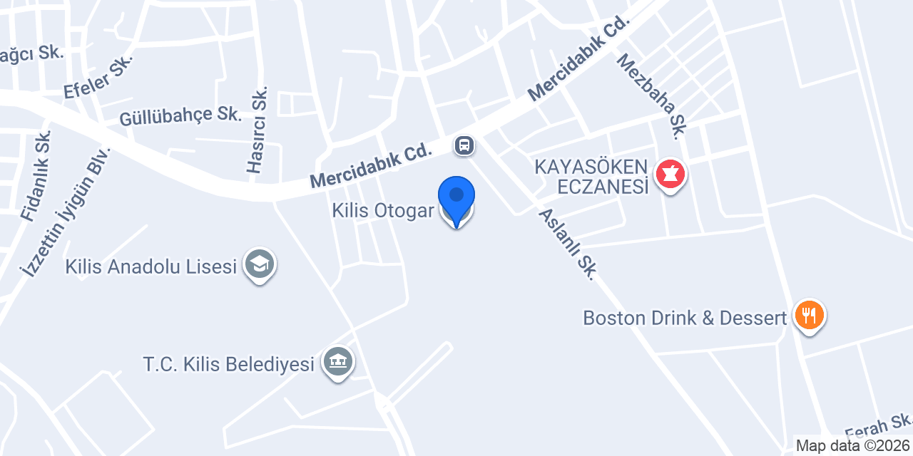 Kilis Otogar konumu