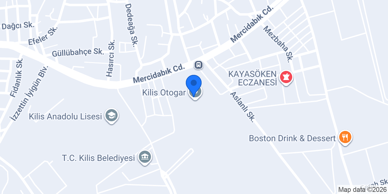 Kamil Koç - Kilis Otogar konumu
