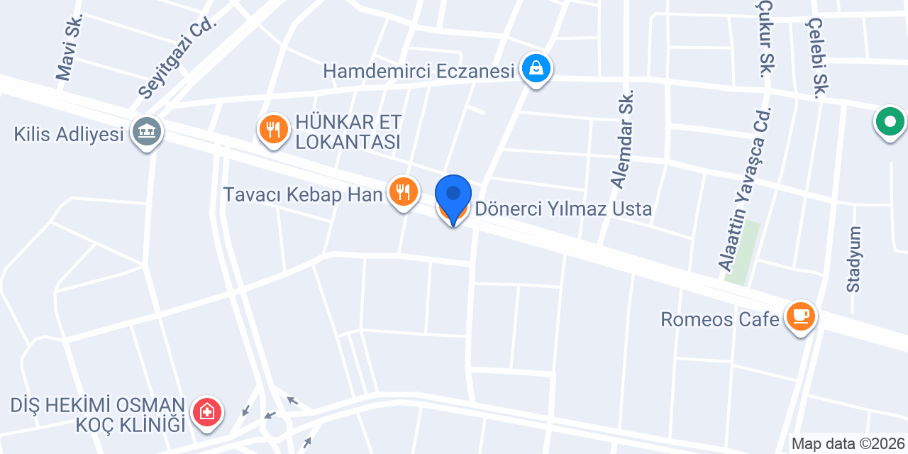 Dönerci Yılmaz Usta konumu