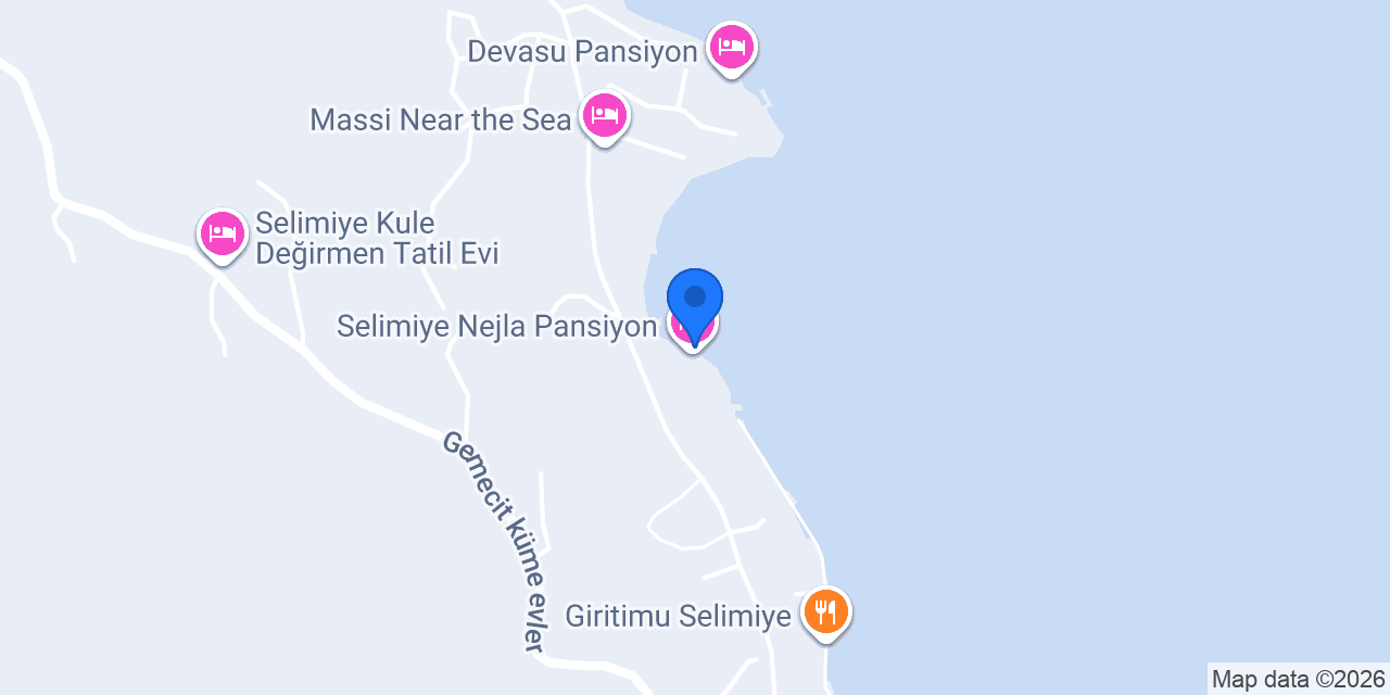 Selimiye Nejla Pansiyon konumu