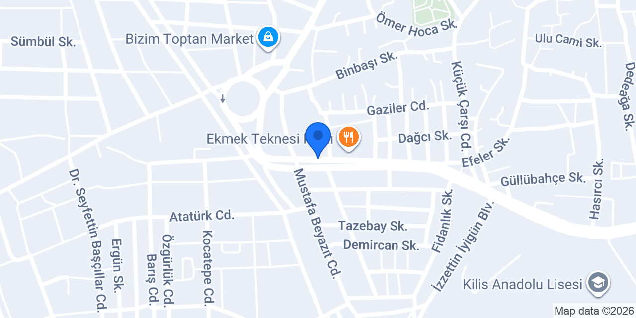 Kilis Yoğurtçu Emlak konumu