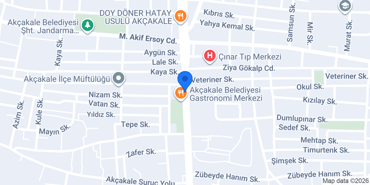 Akçakale Çiçekçi konumu