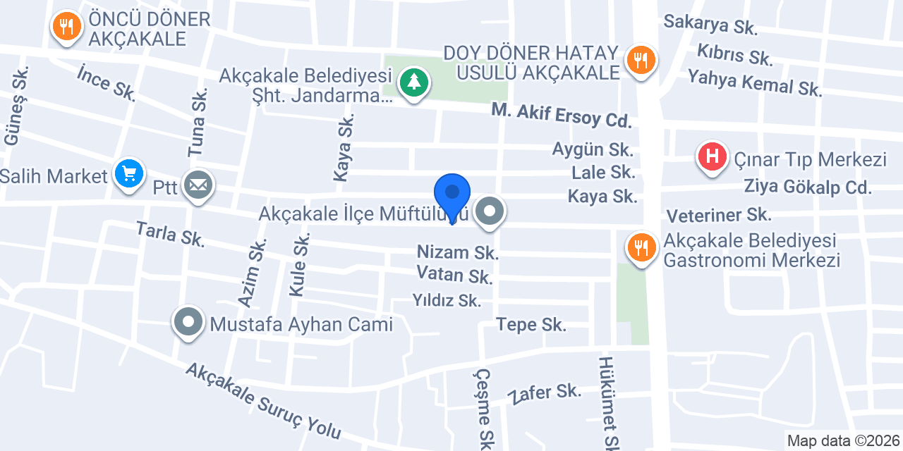AKÇINAR SU ARITMA konumu