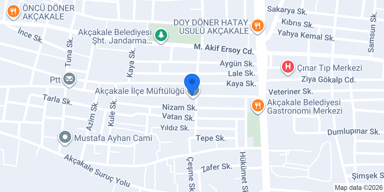 Gülcan Çiçekçilik Akçakale konumu