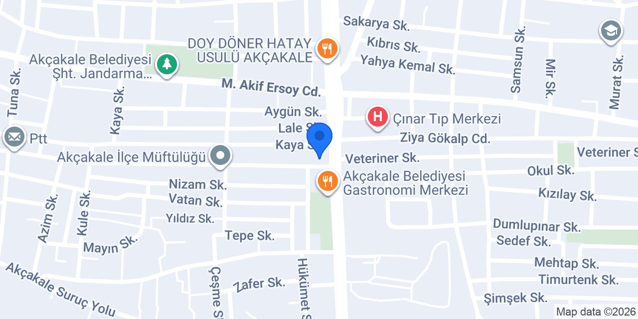 Akçakale Diş hekimi İbrahim Hülagü konumu