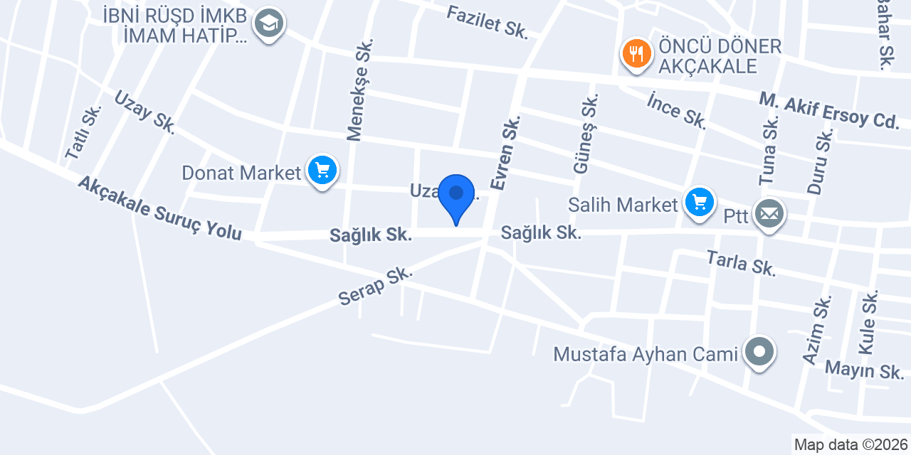 Donat Hüseyinoğulları fırın konumu