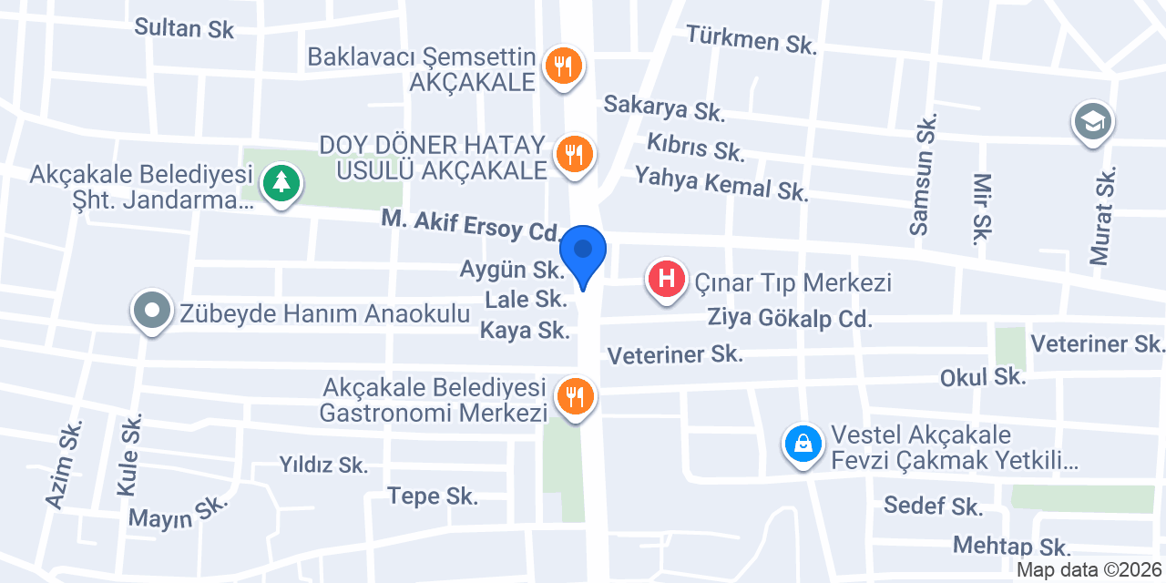 Çagdaş pastanesi konumu