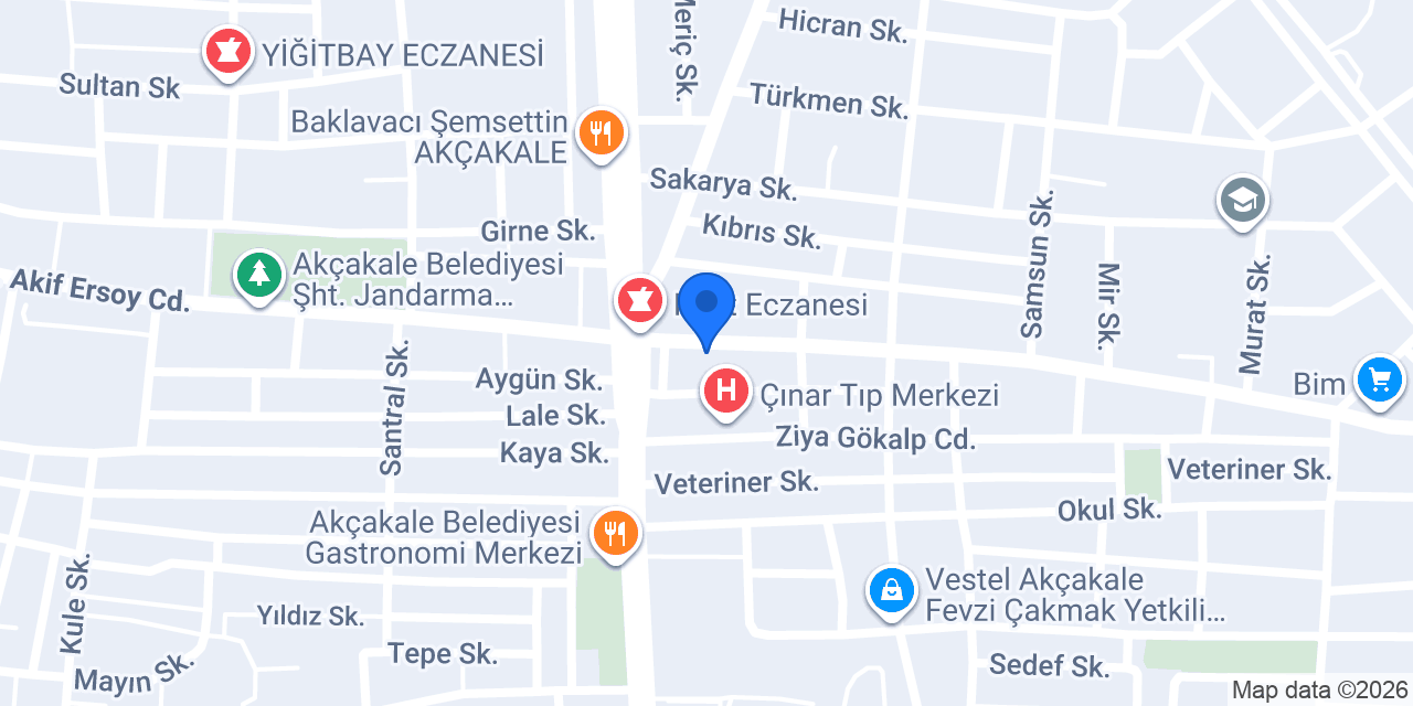 AKÇAKALE AYGÜN EMLAK konumu