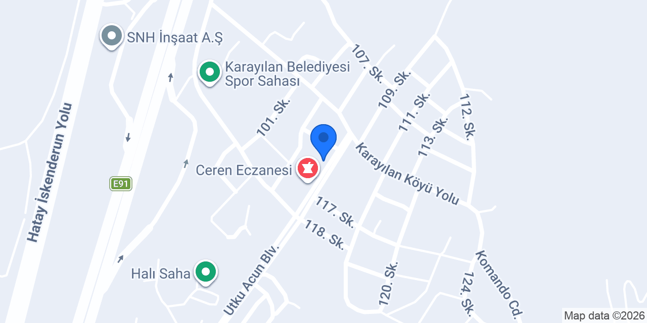 İskenderun Karayılan Aile Sağlığı Merkezi konumu