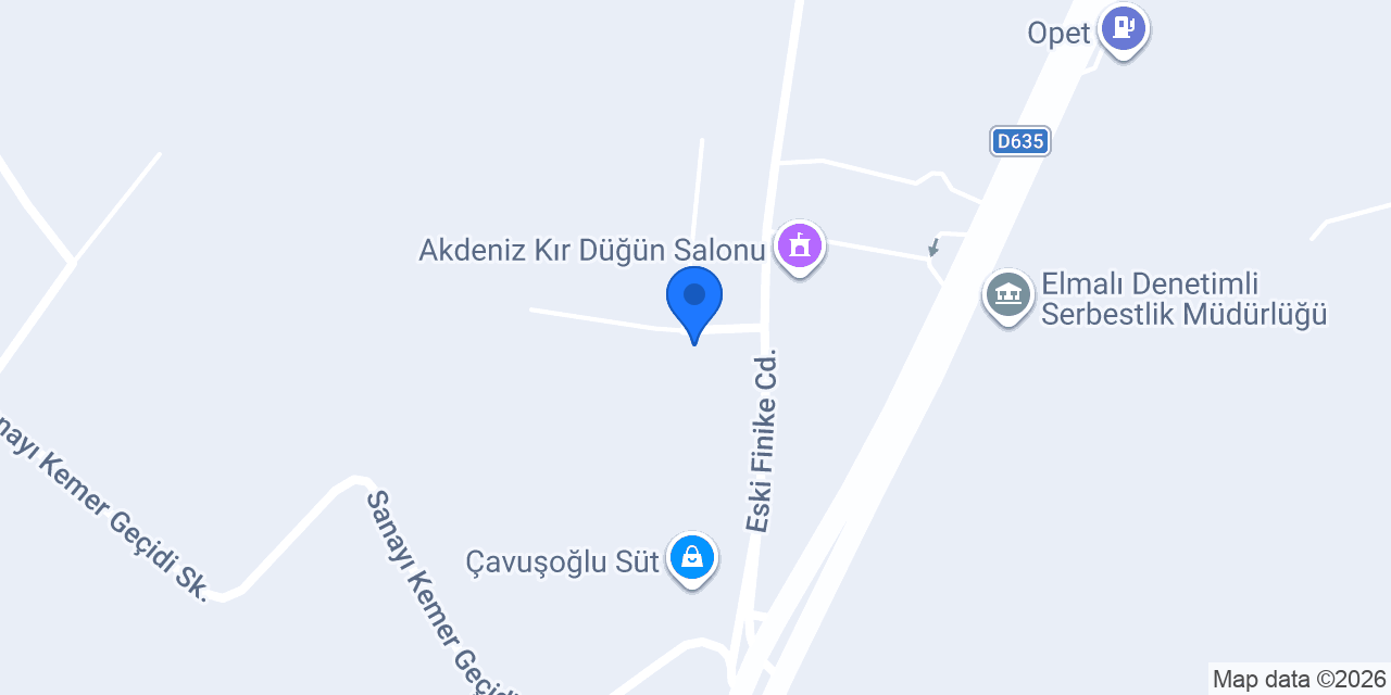Elmalı Konteyner konumu