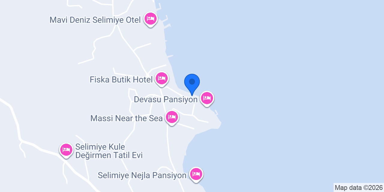 Selimiye Sevgi Pansiyon konumu