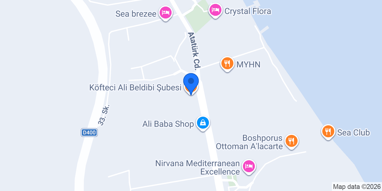 Köfteci Ali Beldibi Şubesi konumu